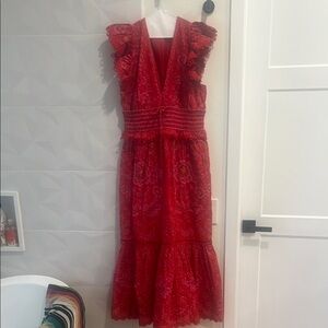 NWT Farm Rio Olivia Printed Cotton Maxi Dress